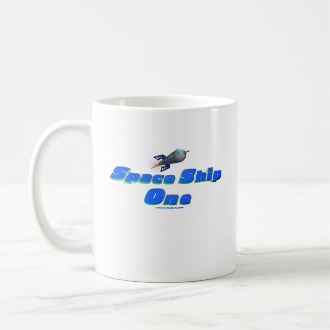 De Café Navio espacial Uma caneca branca (Esquerda)