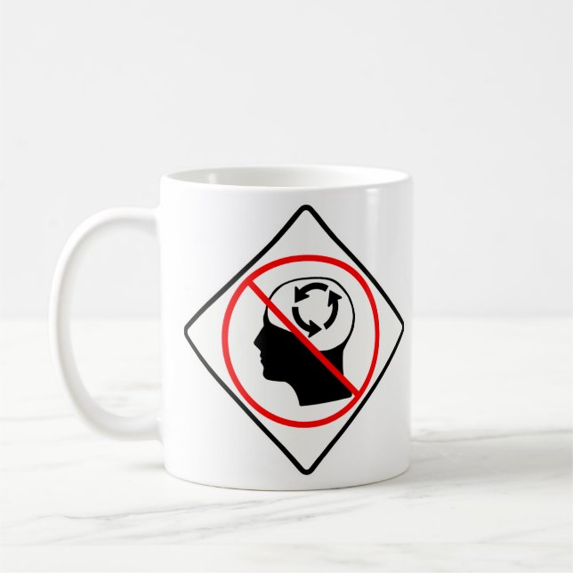 De Café Nenhuma caneca circular do raciocínio (Esquerda)