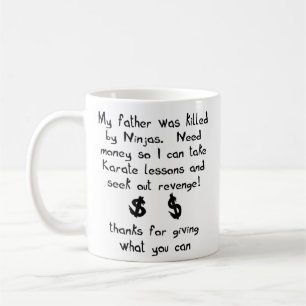 De Café Ninjas Mataram Meu Pai Caneca Engraçada Humor
