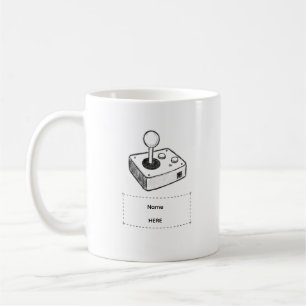 De Café Nome Personalizado Caneca Joystick Retro Gamer Esb
