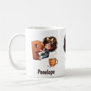 De Café Nome Personalizado & P Caneca Matinal Sonolenta Ca
