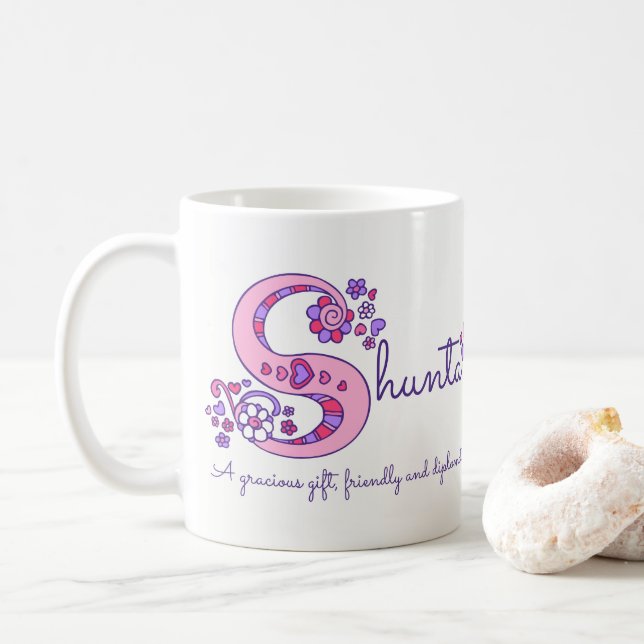 De Café Nome Shunta que significa caneca monográfica S dec (Com Donut)