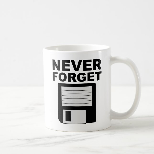 De Café Nunca Esqueça Disquete Caneca Divertida (Direita)