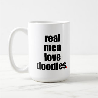 De Café O amor real dos homens Doodles a caneca