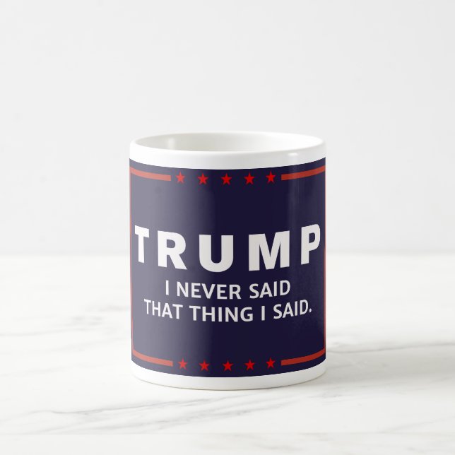 De Café O Anti-Trunfo nunca disse essa caneca do logotipo (Centro)