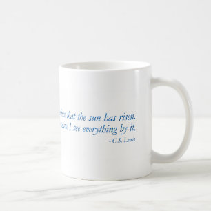 De Café O azul cita - cristandade - C.S. Lewis - caneca