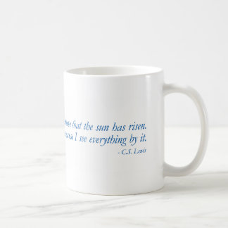 De Café O azul cita - cristandade - C.S. Lewis - caneca