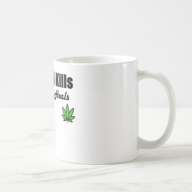 De Café O cannabis dos matares do álcool cura a caneca (Direita)
