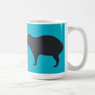 De Café O Capybara está olhando a caneca