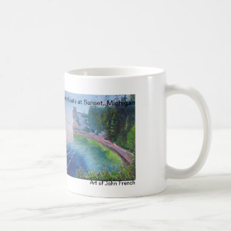 De Café O castelo do mineiro na caneca do por do sol