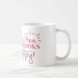 De Café O chá da bebida, leu livros, seja caneca feliz