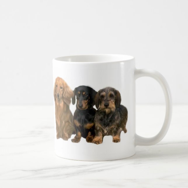 De Café O Dachshund Adore a caneca (Direita)