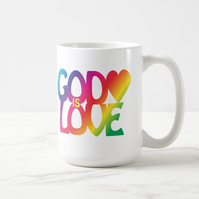 De Café O deus é caneca do amor 2 (Direita)