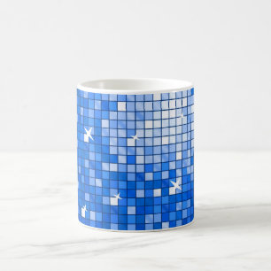 De Café O disco telha a caneca azul escuro