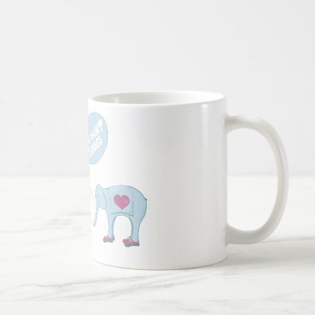De Café O elefante calça a caneca (Direita)