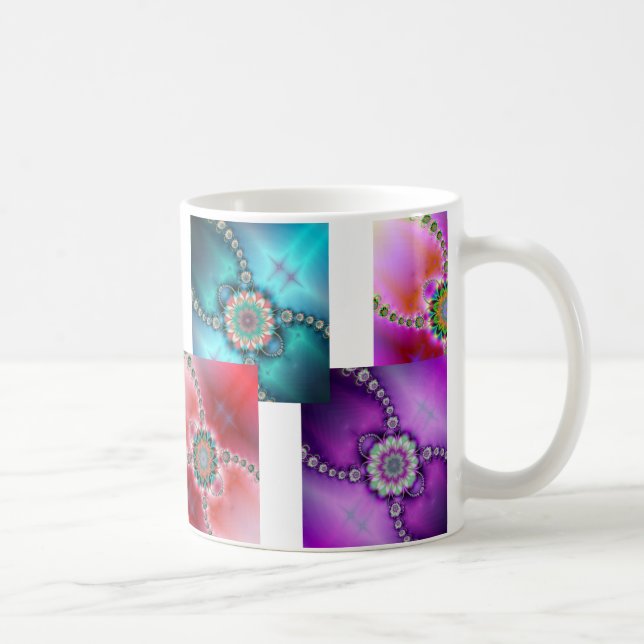 De Café O Fractal colorido projeta a caneca (Direita)