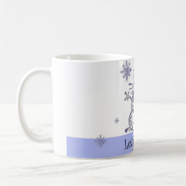 De Café O gato da neve deixou-o nevar caneca