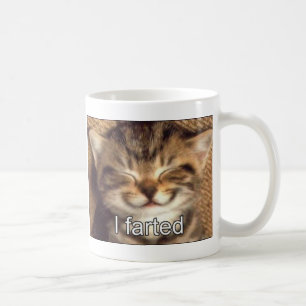 De Café o gato fart caneca