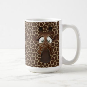 De Café O girafa bonito enfrenta a caneca animal do teste