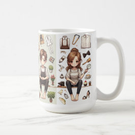 De Café O homem, a mulher. 1 caneca