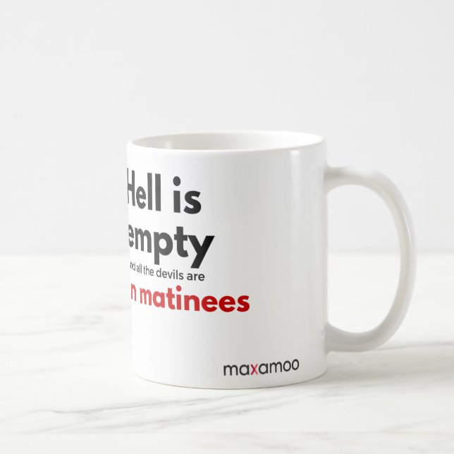 De Café O inferno é caneca vazia (Direita)