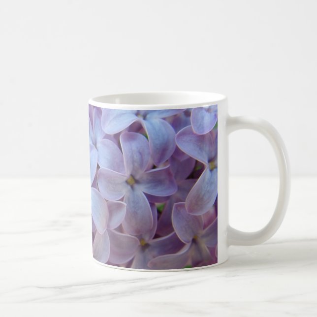 De Café O Lilac floresce caneca (Direita)