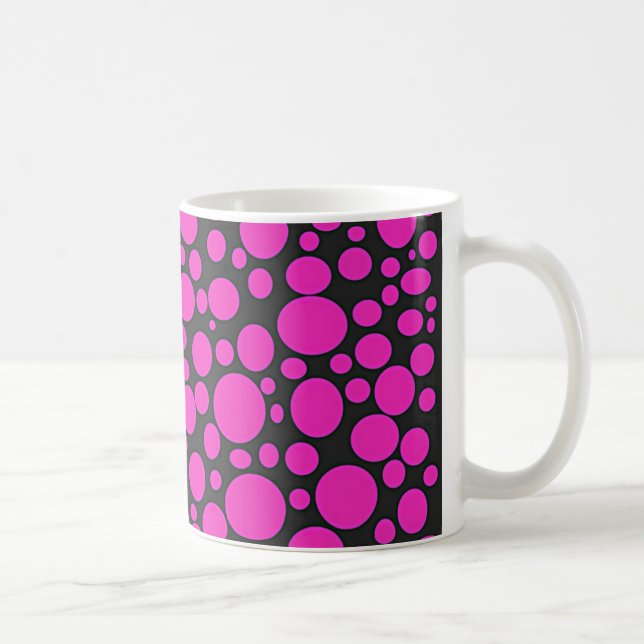 De Café O Mar Negro do rosa quente borbulha caneca (Direita)