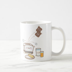 De Café O pequeno almoço é caneca arruinada