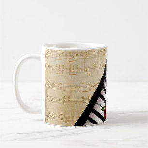 De Café O piano personalizado fecha a caneca