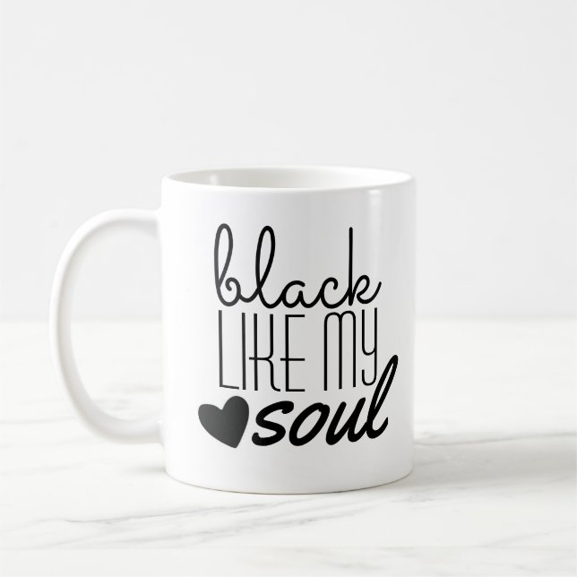 De Café O "preto gosta…."- Caneca clássica branca (Esquerda)