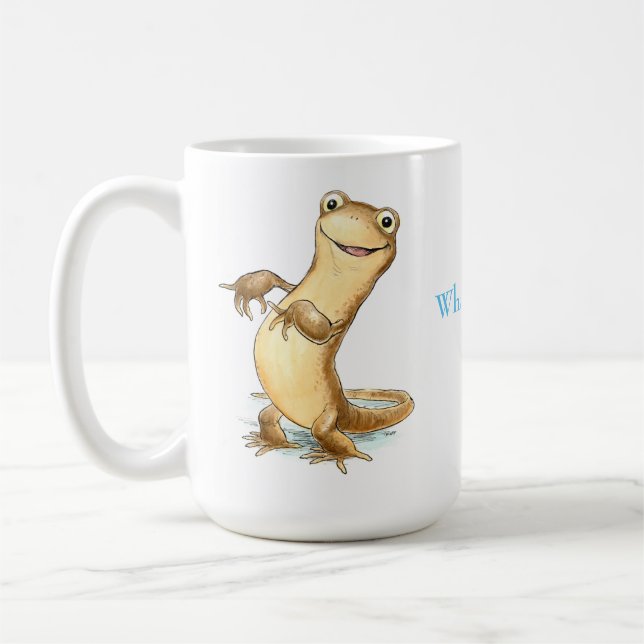 De Café "O que é newt?" Caneca da salamandra (Esquerda)