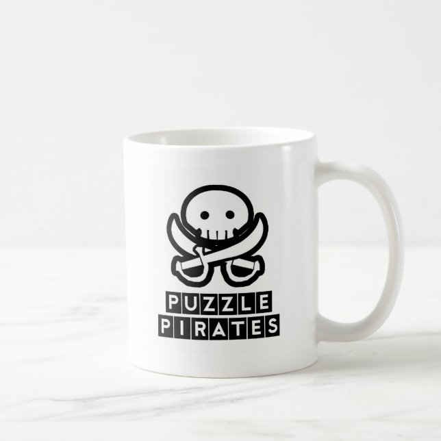 De Café O quebra-cabeça pirateia a caneca do crânio (Direita)