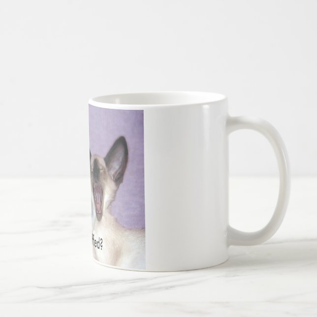 De Café O riso Siamese "quem Fluffed" a caneca (Direita)