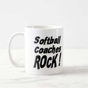De Café O softball treina a rocha! Caneca