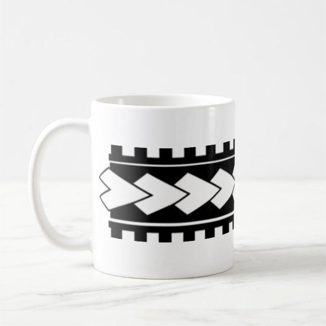 De Café O tatuagem polinésio projetou a caneca (Esquerda)