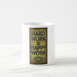De Café O trabalho duro é caneca feliz do trabalho