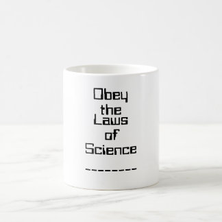 De Café Obedeça as leis da caneca da ciência