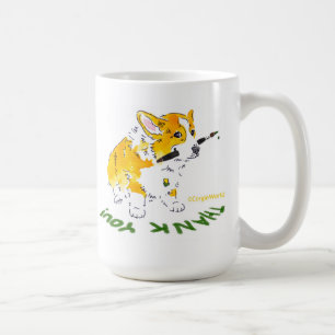 De Café Obrigado caneca do Corgi