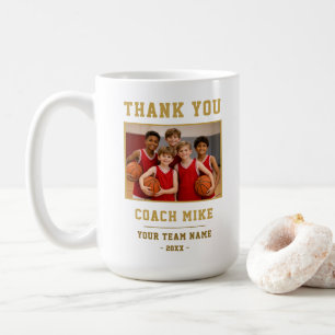 De Café Obrigado Treinador Caneca com Nome da Equipe