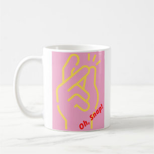 De Café Oh, Snap! Caneca rosa e amarela