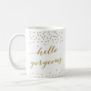 De Café "Olá!" - caneca branca clássica lindo