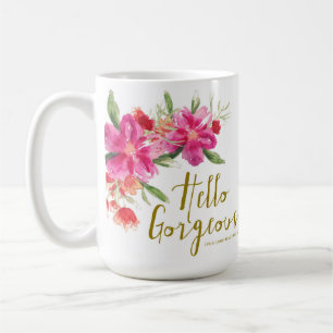 De Café Olá! caneca floral lindo