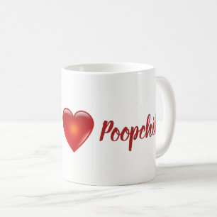 De Café Olá! Poopchik! Caneca do coração do babá Raisa