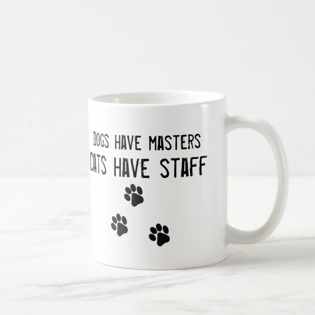 De Café Os cães têm gatos do mestrado ter a caneca do (Direita)