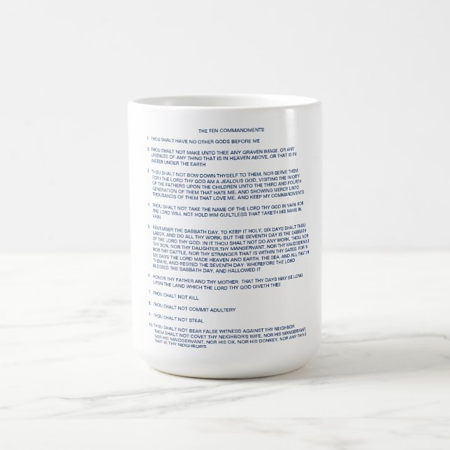 De Café Os Dez Mandamentos / Caneca (Centro)