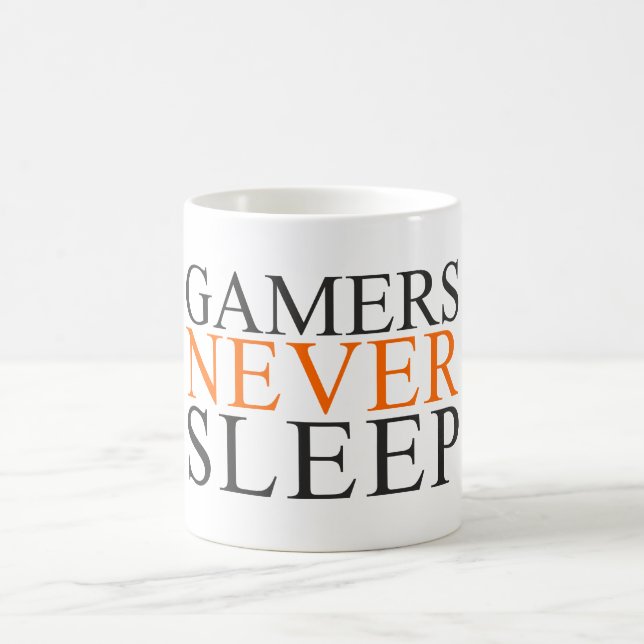 De Café Os Gamers nunca dormem. Caneca (Centro)