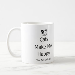 De Café Os gatos fazem-no me feliz não tanto caneca