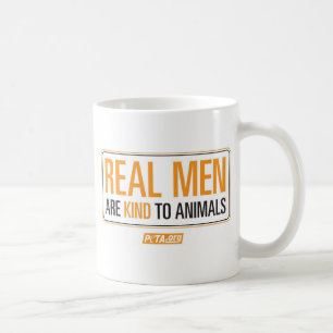 De Café Os homens reais são amáveis à caneca dos animai