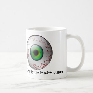 De Café Os optometristas fazem-no com caneca da visão