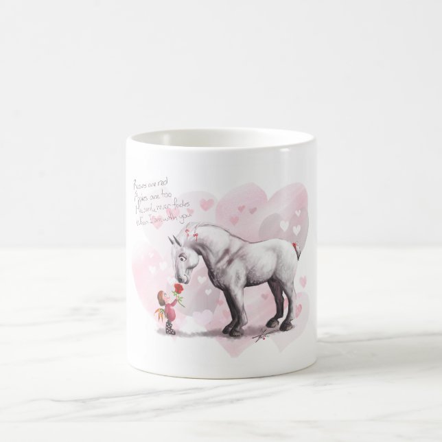 De Café Os rosas são caneca vermelha (Centro)